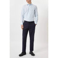 Blue - Lifestyle - Burton Mens Easy-Iron Tailored Long-Sleeved Formal Shirt