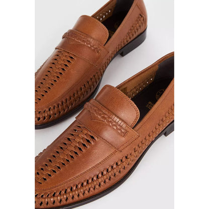Brown - Lifestyle - Burton Mens Basket Leather Loafers
