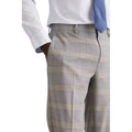 Grey - Side - Burton Mens Checked Slim Suit Trousers