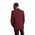 Burgundy - Back - Burton Mens Slim Suit Jacket