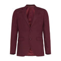Burgundy - Front - Burton Mens Slim Suit Jacket