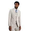 Grey - Lifestyle - Burton Mens Textured Check Tailored Suit Jacket
