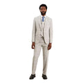 Grey - Pack Shot - Burton Mens Textured Check Tailored Suit Jacket
