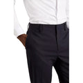 Navy - Side - Burton Mens Essential Plus Tailored Suit Trousers