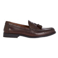 Dark Brown - Back - Burton Mens 1904 Tassel Leather Penny Loafers