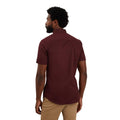 Burgundy - Back - Burton Mens Sateen Short-Sleeved Shirt