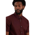 Burgundy - Side - Burton Mens Sateen Short-Sleeved Shirt