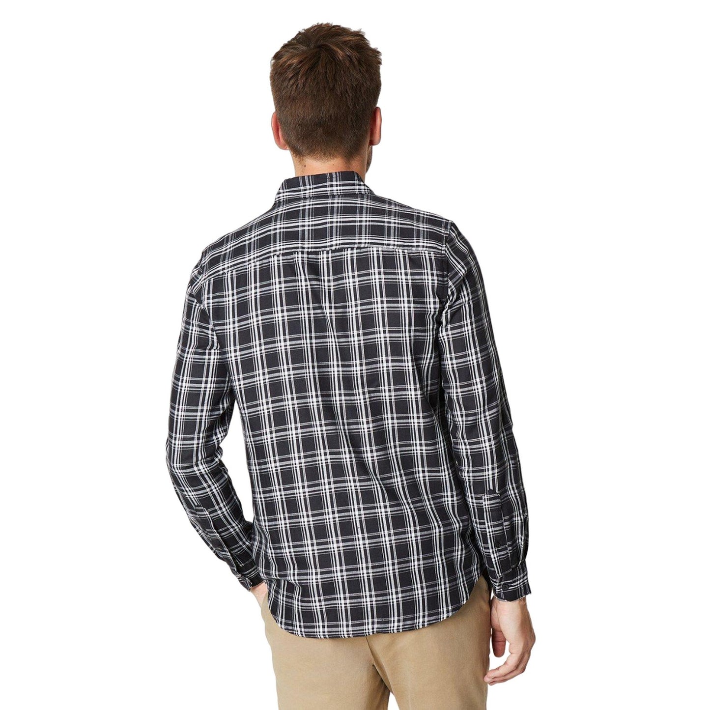 Black - Back - Burton Mens Mono Check Shirt