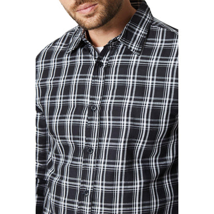 Black - Side - Burton Mens Mono Check Shirt