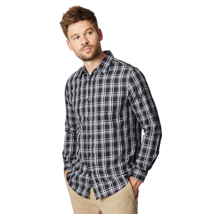 Black - Front - Burton Mens Mono Check Shirt