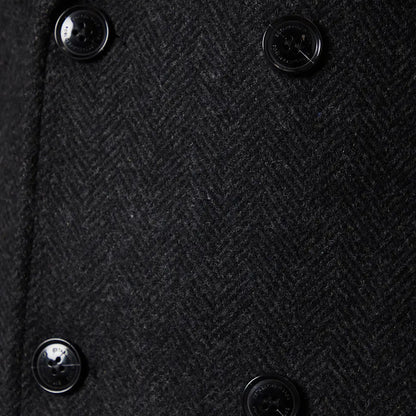 Charcoal - Lifestyle - Burton Mens Wool Double-Breasted Coat