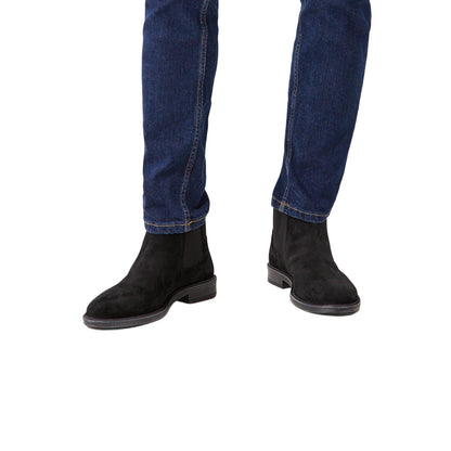 Natural Black - Lifestyle - Burton Mens Ray Leather Chelsea Boots