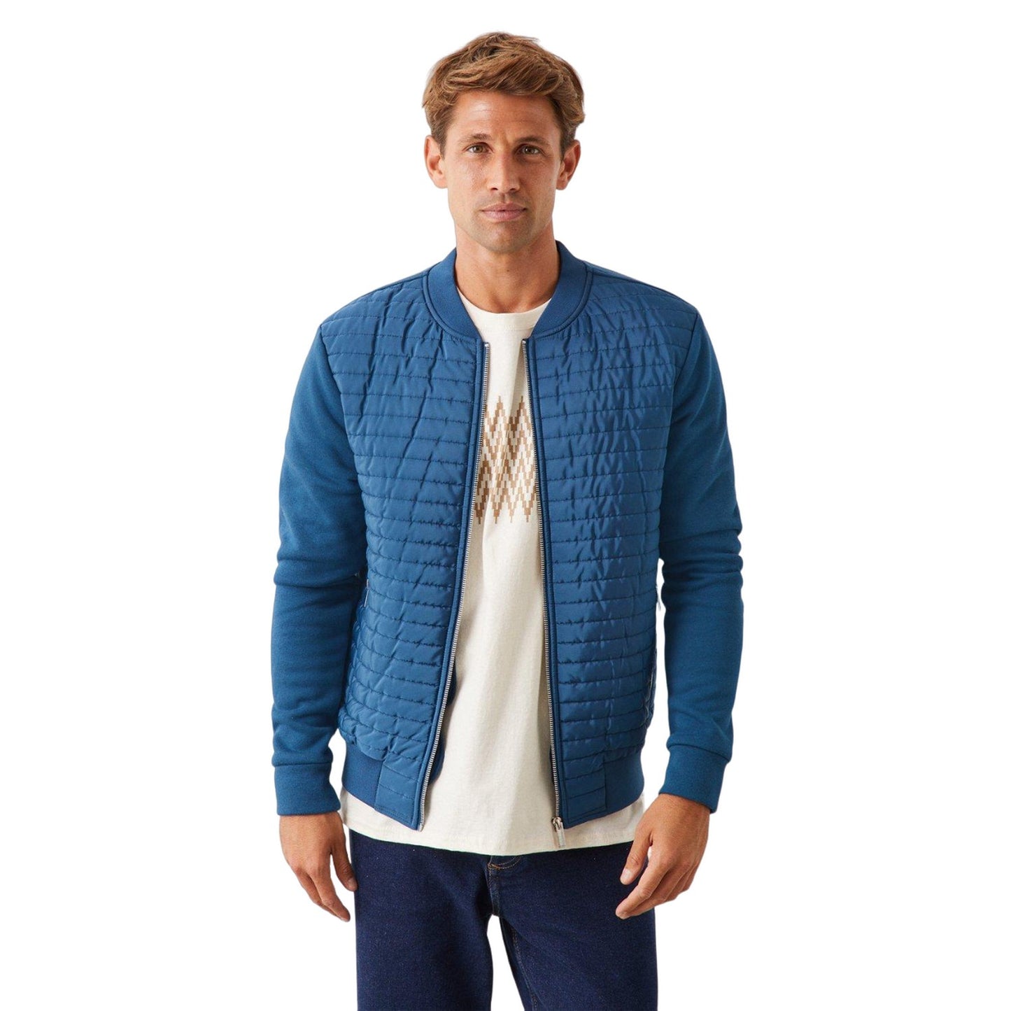 Steel - Front - Burton Mens Hybrid Bomber Jacket