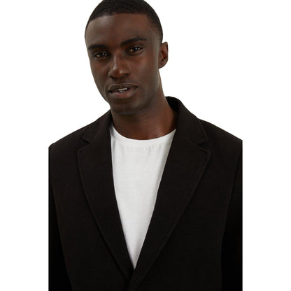 Black - Side - Burton Mens Signature Two Button Epsom Coat