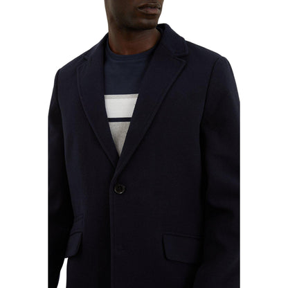 Navy - Side - Burton Mens Signature Two Button Epsom Coat