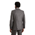 Charcoal - Back - Burton Mens Self Striped Double-Breasted Wide Suit Jacket