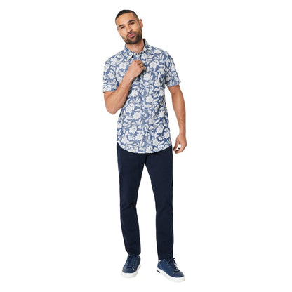 Navy - Lifestyle - Burton Mens Floral Chambray Shirt