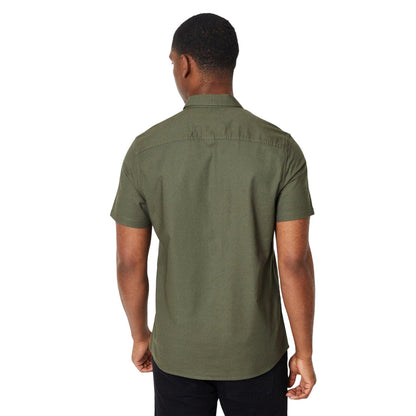 Khaki Green - Back - Burton Mens Oxford Short-Sleeved Shirt