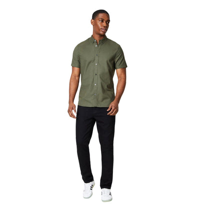Khaki Green - Side - Burton Mens Oxford Short-Sleeved Shirt