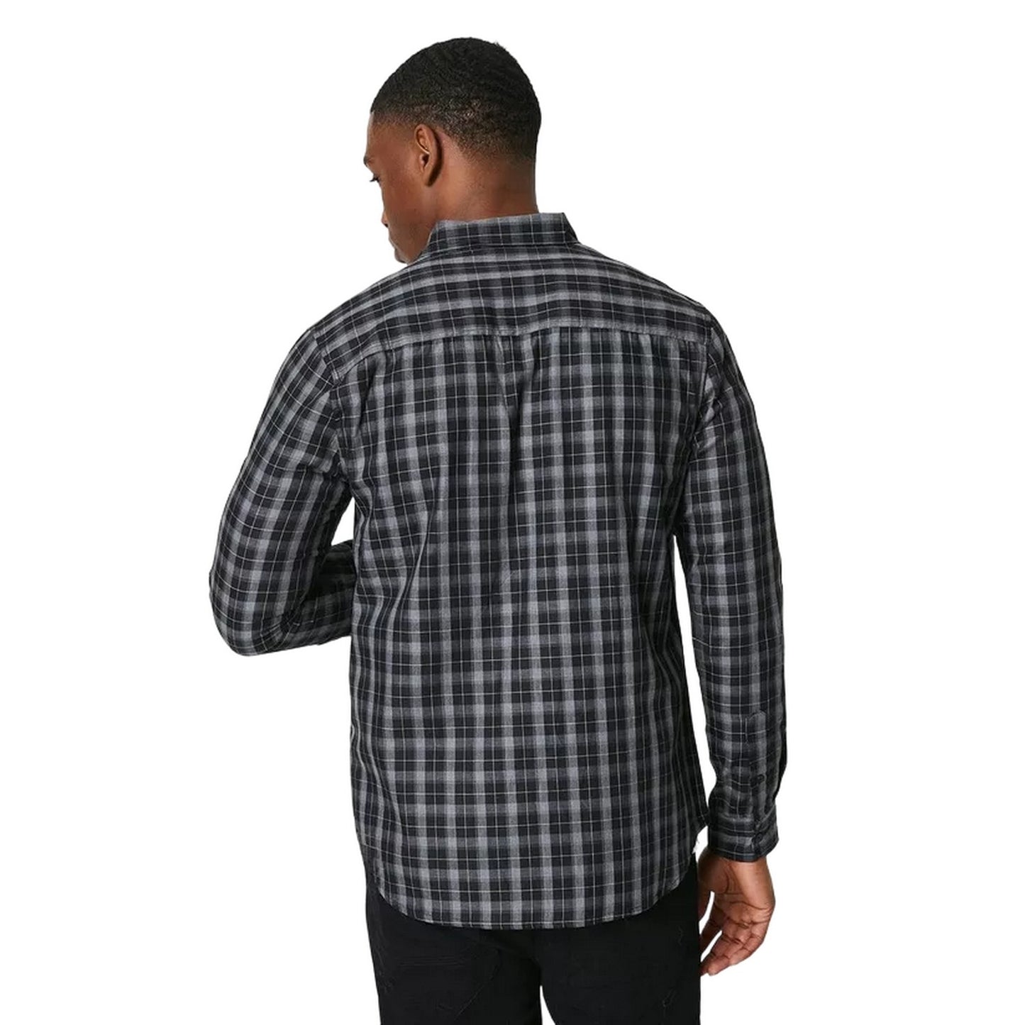 Grey - Back - Burton Mens Checked Button-Down Shirt
