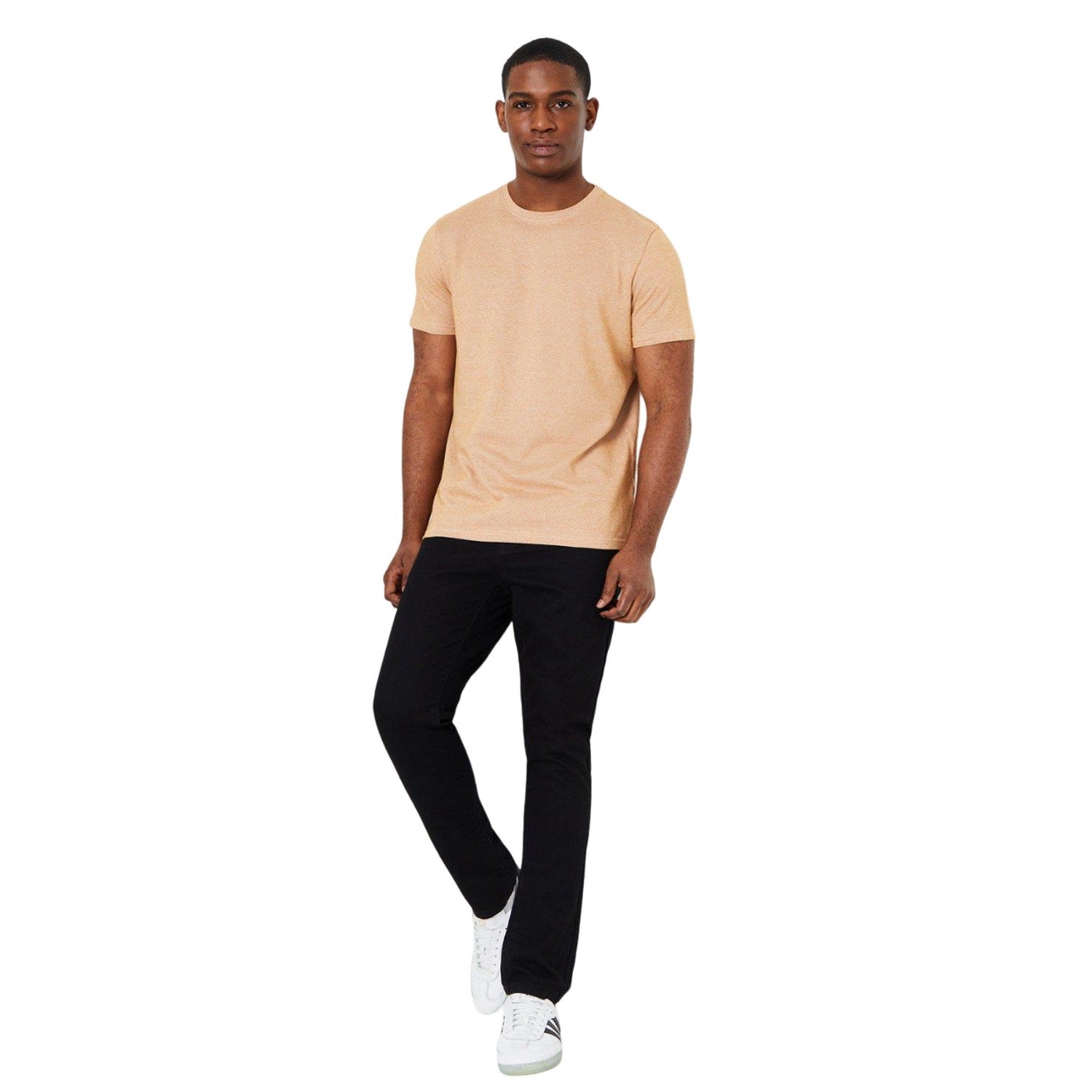Gold - Side - Burton Mens Zig Zag Textured T-Shirt