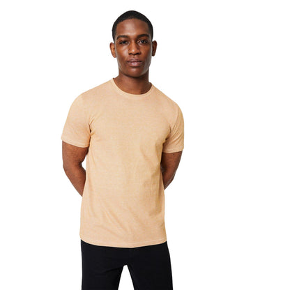 Gold - Front - Burton Mens Zig Zag Textured T-Shirt