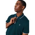 Dark Green - Side - Burton Mens Zip Neck Sports Polo Shirt