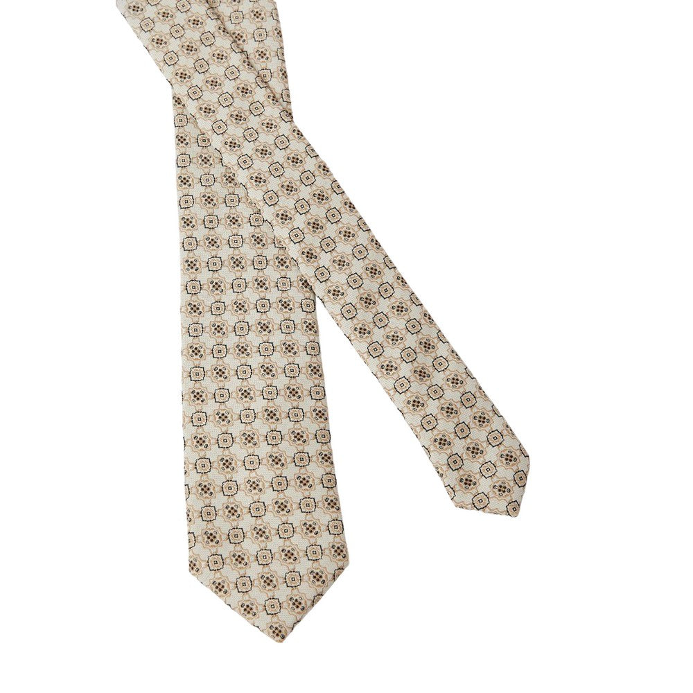 Champagne - Back - Burton Mens Geometric Jacquard Tie