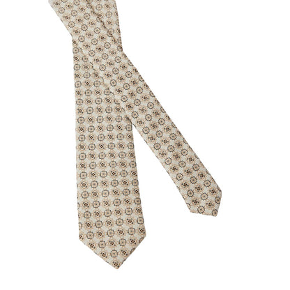 Champagne - Back - Burton Mens Geometric Jacquard Tie