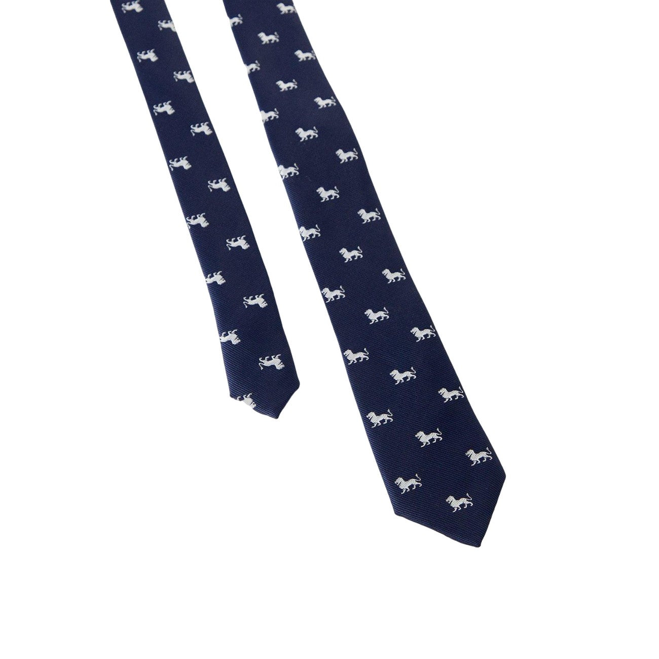 Navy - Back - Burton Mens Euro Lion Tie