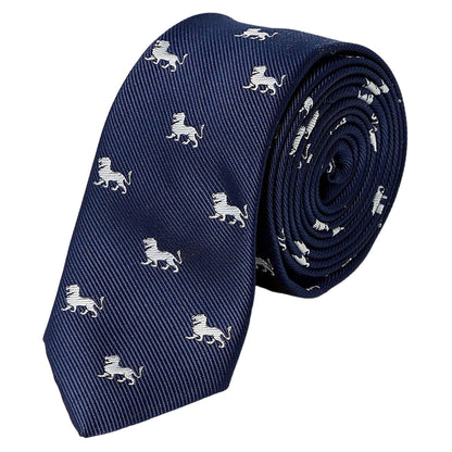 Navy - Front - Burton Mens Euro Lion Tie
