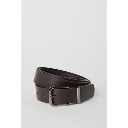 Brown - Front - Burton Mens Smart PU Belt