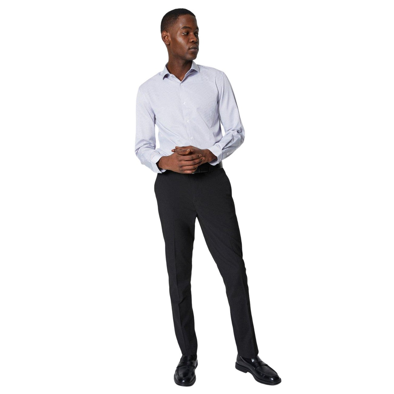 Monochrome - Side - Burton Mens Fine Stripe Long-Sleeved Shirt