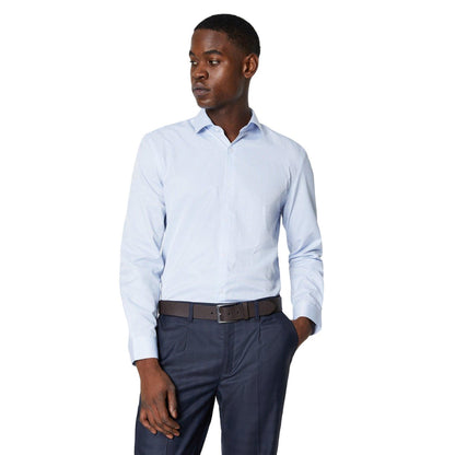 Blue - Front - Burton Mens Fine Stripe Long-Sleeved Shirt