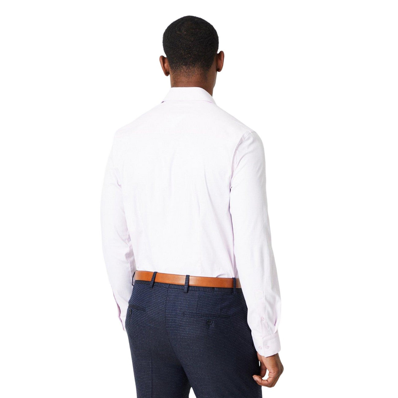 Pink - Back - Burton Mens Easy-Iron Plus And Tall Shirt