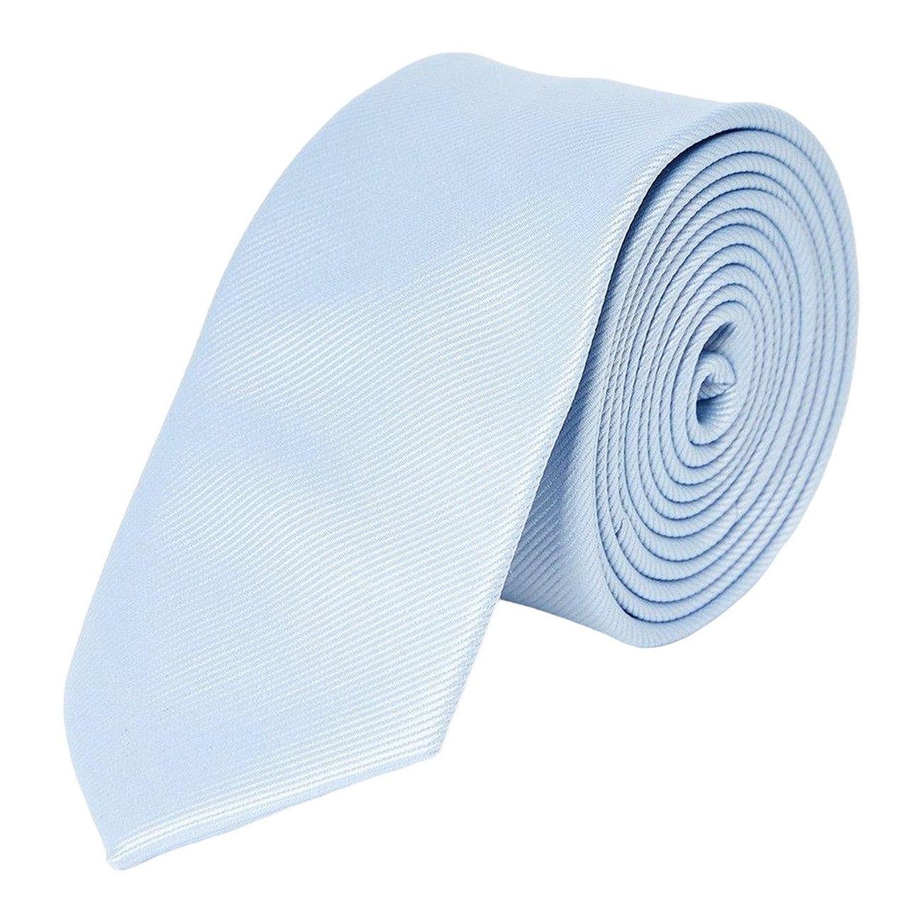 Dusty Blue - Front - Burton Mens Polyester Slim Tie