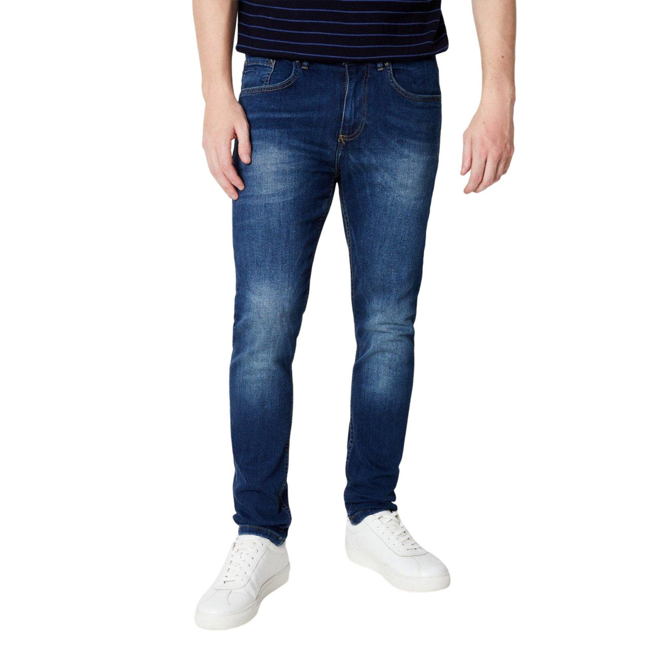 Mid Blue - Front - Burton Mens Skinny Jeans