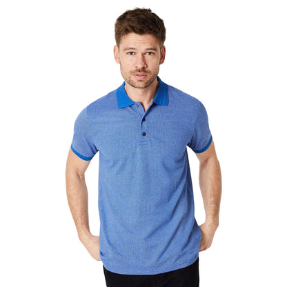 Blue - Front - Burton Mens Dash Jacquard Polo Shirt