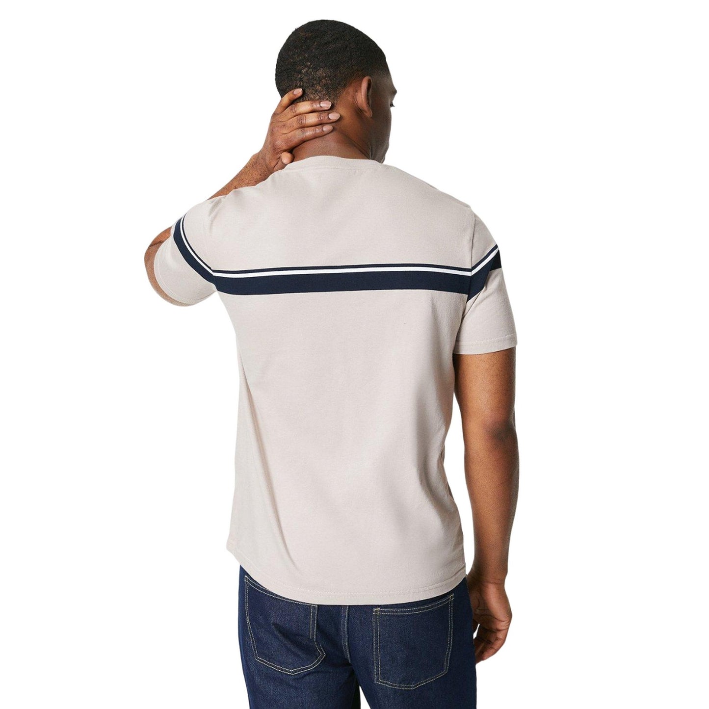 Mushroom - Back - Burton Mens Placement Chest Stripe T-Shirt