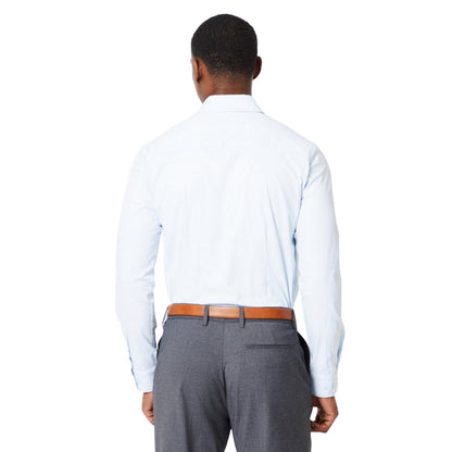Blue - Back - Burton Mens Easy-Iron Tailored Long-Sleeved Formal Shirt