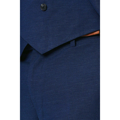 Navy - Lifestyle - Burton Mens Linen Tailored Wedding Suit Trousers