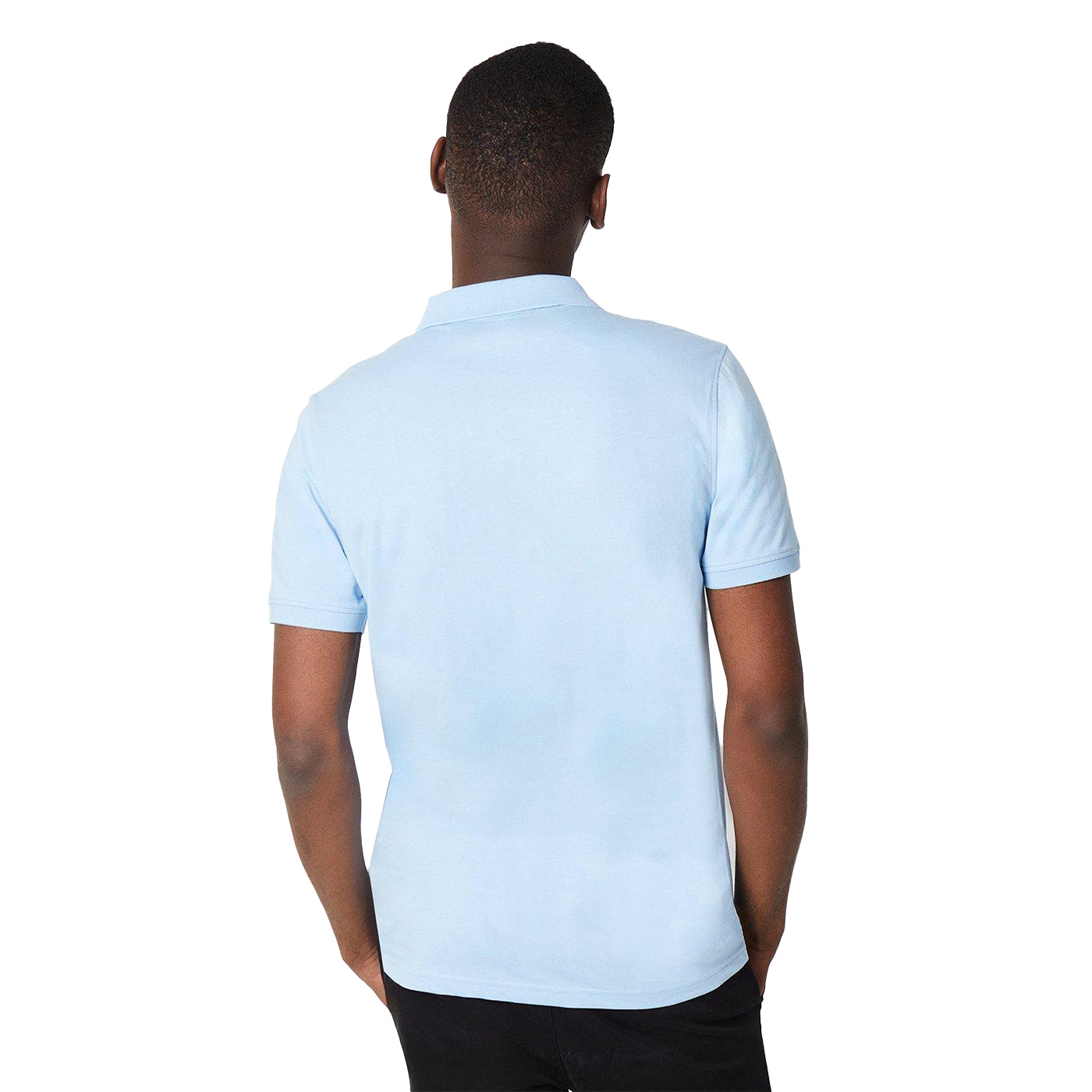Mid Blue - Back - Burton Mens Zipped Polo Shirt