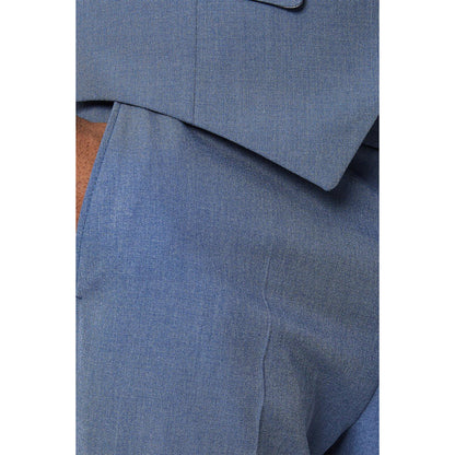 Blue - Lifestyle - Burton Mens Peak Lapel Slim Wedding Suit Trousers
