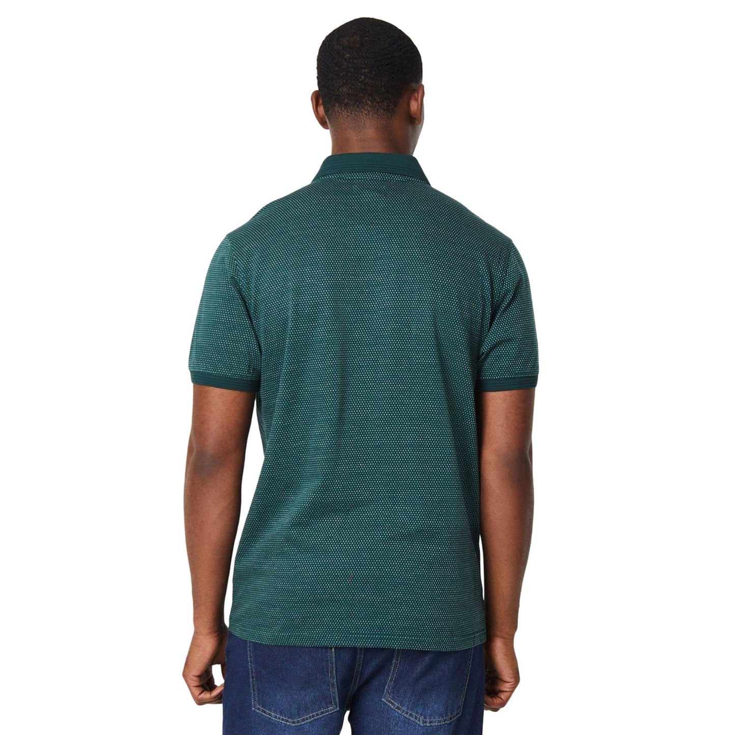 Dark Green - Back - Burton Mens Birdseye Polo Shirt