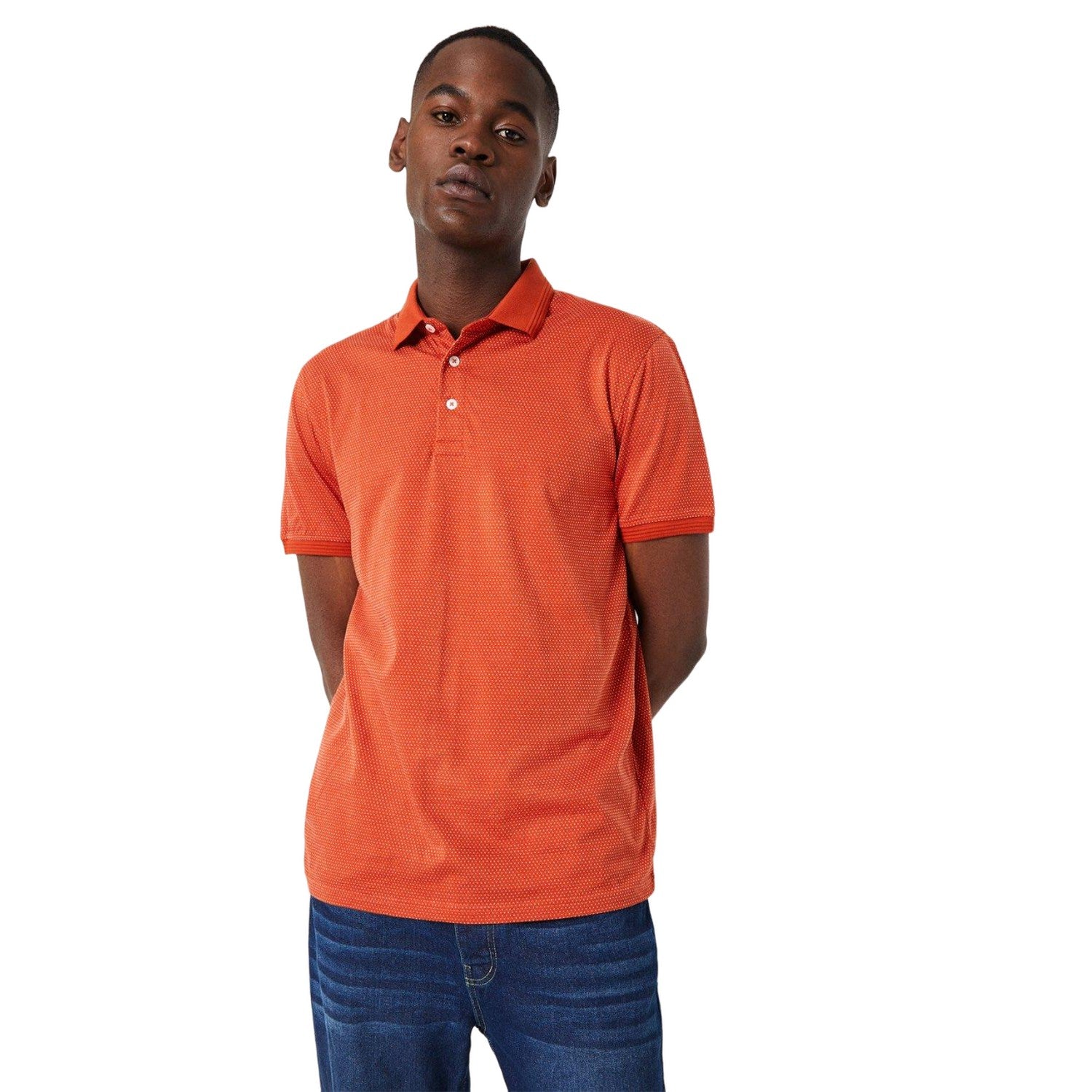 Cinnamon - Front - Burton Mens Birdseye Polo Shirt