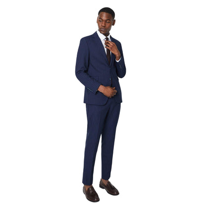 Grey - Lifestyle - Burton Mens Fine Stripe Suit Jacket