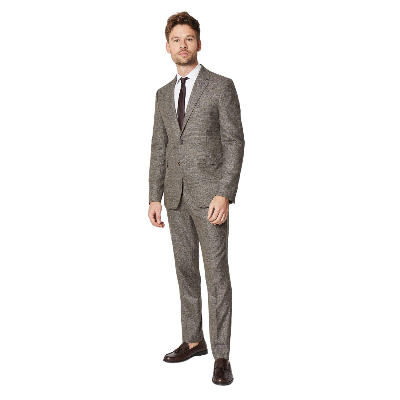 Brown - Lifestyle - Burton Mens Heritage Puppytooth Suit Jacket