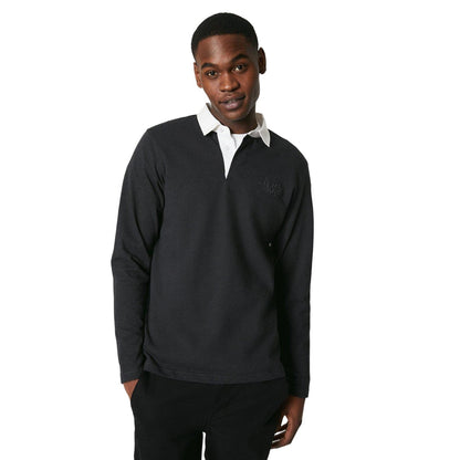 Dark Grey - Front - Burton Mens Embroidered Rugby Shirt