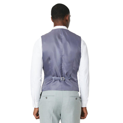 Green - Back - Burton Mens Weave Twill Waistcoat