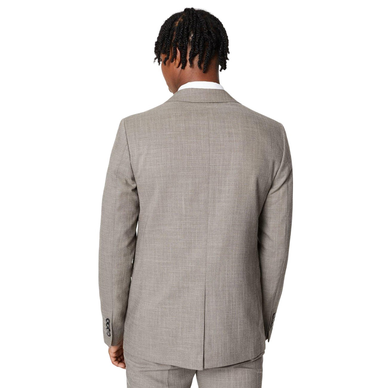 Khaki - Back - Burton Mens Slub Suit Jacket
